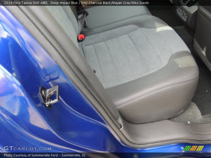 Deep Impact Blue / SHO Charcoal Black/Mayan Gray Miko Suede 2014 Ford Taurus SHO AWD