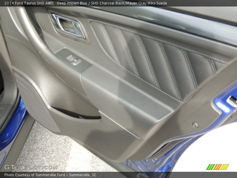 Deep Impact Blue / SHO Charcoal Black/Mayan Gray Miko Suede 2014 Ford Taurus SHO AWD
