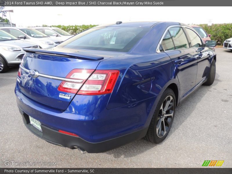 Deep Impact Blue / SHO Charcoal Black/Mayan Gray Miko Suede 2014 Ford Taurus SHO AWD