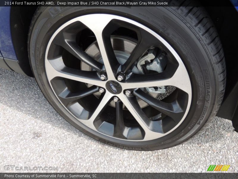 Deep Impact Blue / SHO Charcoal Black/Mayan Gray Miko Suede 2014 Ford Taurus SHO AWD