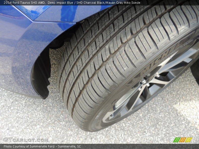 Deep Impact Blue / SHO Charcoal Black/Mayan Gray Miko Suede 2014 Ford Taurus SHO AWD