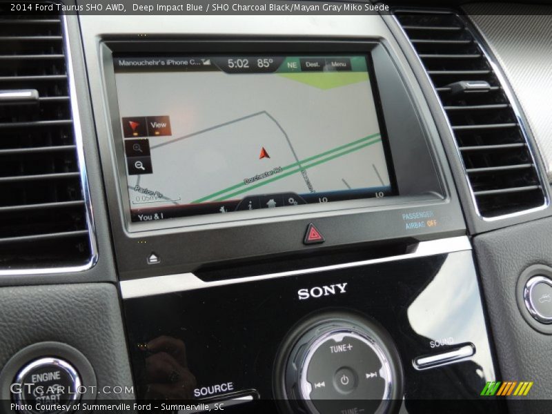 Deep Impact Blue / SHO Charcoal Black/Mayan Gray Miko Suede 2014 Ford Taurus SHO AWD