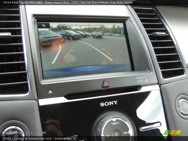 Deep Impact Blue / SHO Charcoal Black/Mayan Gray Miko Suede 2014 Ford Taurus SHO AWD