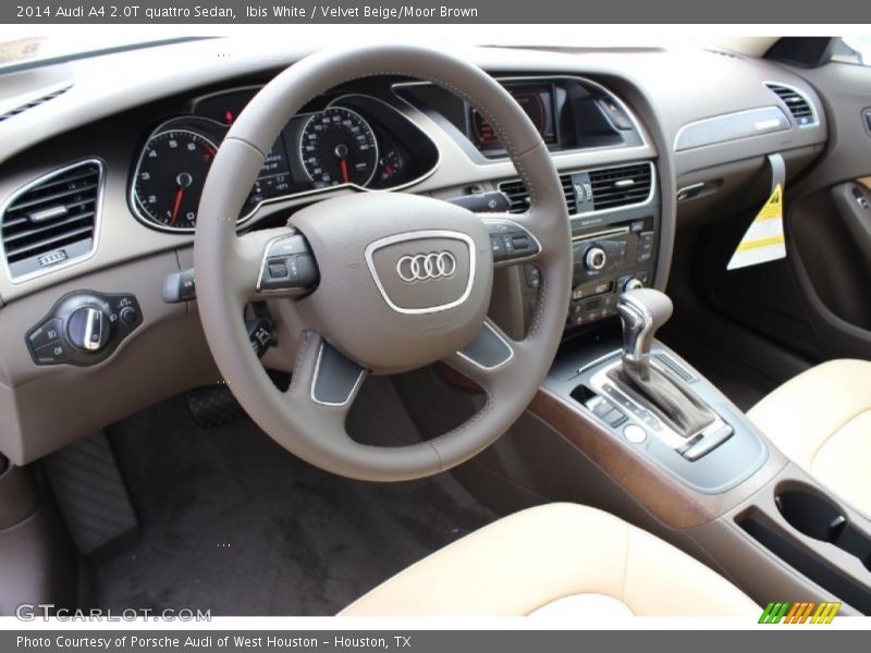 Ibis White / Velvet Beige/Moor Brown 2014 Audi A4 2.0T quattro Sedan