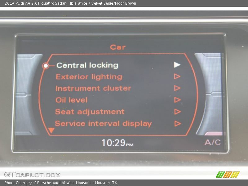 Ibis White / Velvet Beige/Moor Brown 2014 Audi A4 2.0T quattro Sedan