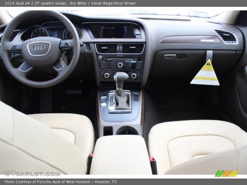 Ibis White / Velvet Beige/Moor Brown 2014 Audi A4 2.0T quattro Sedan