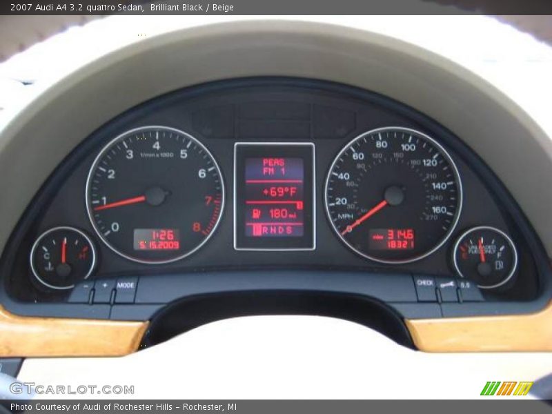 Brilliant Black / Beige 2007 Audi A4 3.2 quattro Sedan