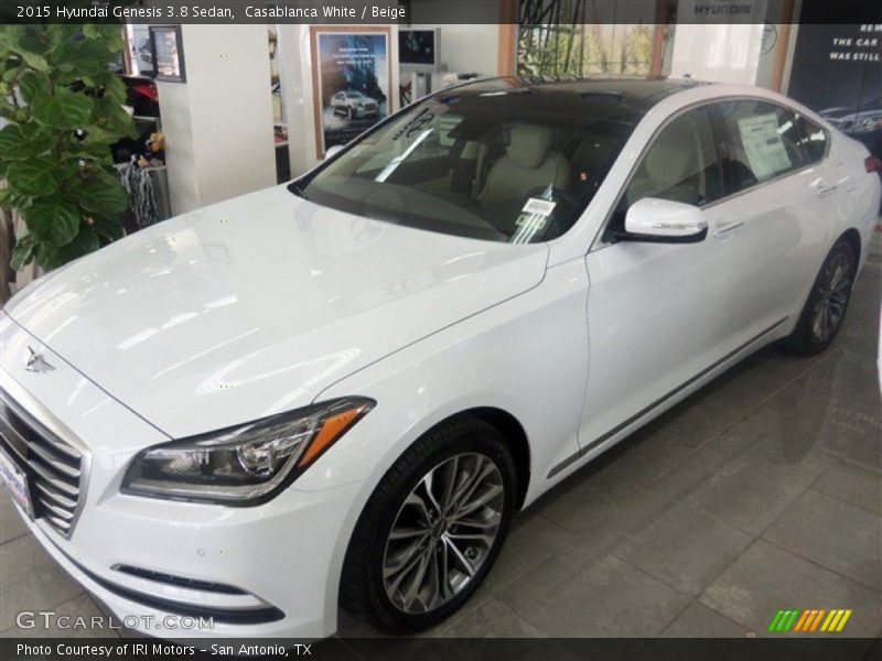 Casablanca White / Beige 2015 Hyundai Genesis 3.8 Sedan