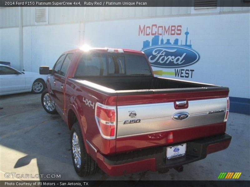 Ruby Red / Platinum Unique Pecan 2014 Ford F150 Platinum SuperCrew 4x4