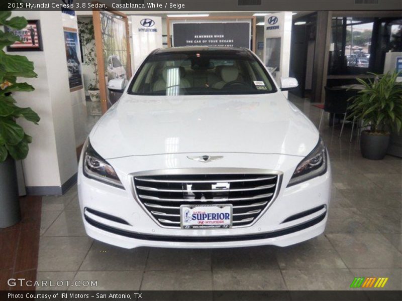 Casablanca White / Beige 2015 Hyundai Genesis 3.8 Sedan