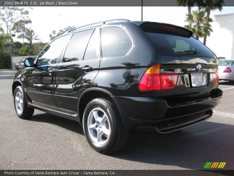 Jet Black / Black/Silver 2002 BMW X5 3.0i