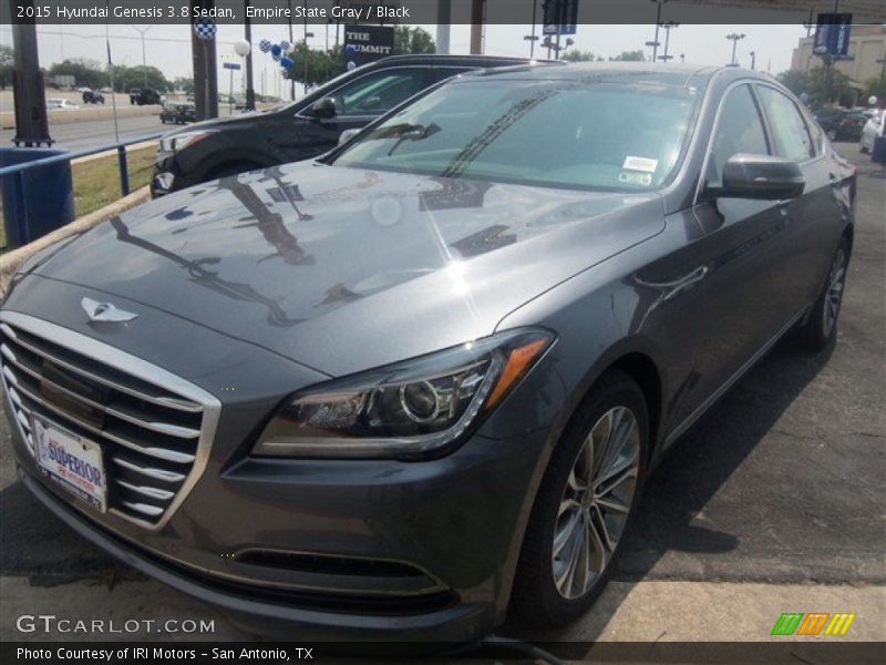 Empire State Gray / Black 2015 Hyundai Genesis 3.8 Sedan