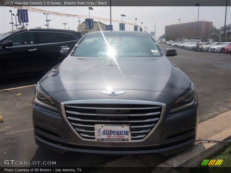 Empire State Gray / Black 2015 Hyundai Genesis 3.8 Sedan