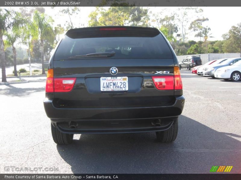 Jet Black / Black/Silver 2002 BMW X5 3.0i