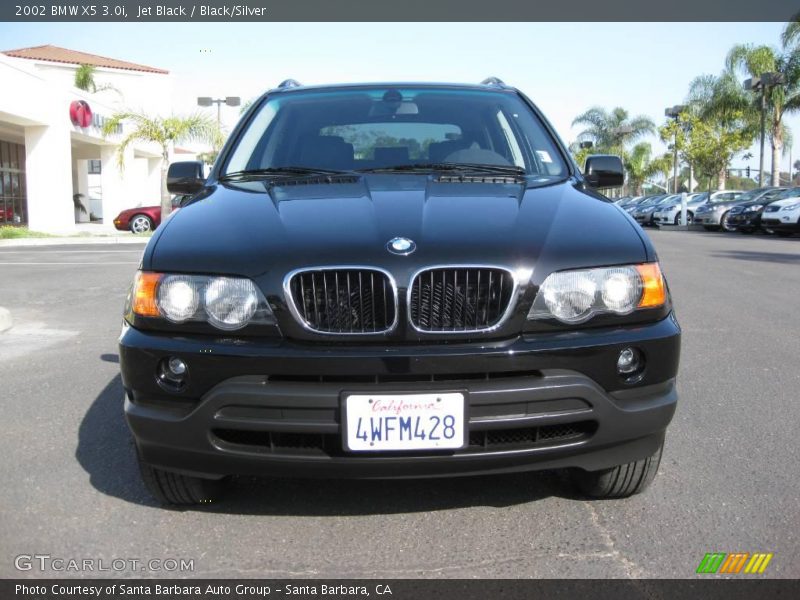 Jet Black / Black/Silver 2002 BMW X5 3.0i