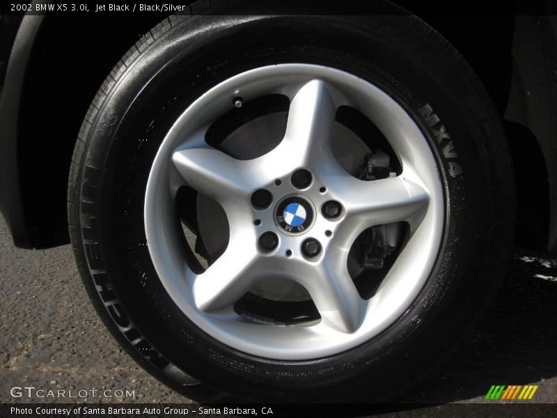 Jet Black / Black/Silver 2002 BMW X5 3.0i