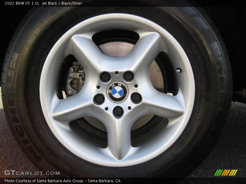 Jet Black / Black/Silver 2002 BMW X5 3.0i