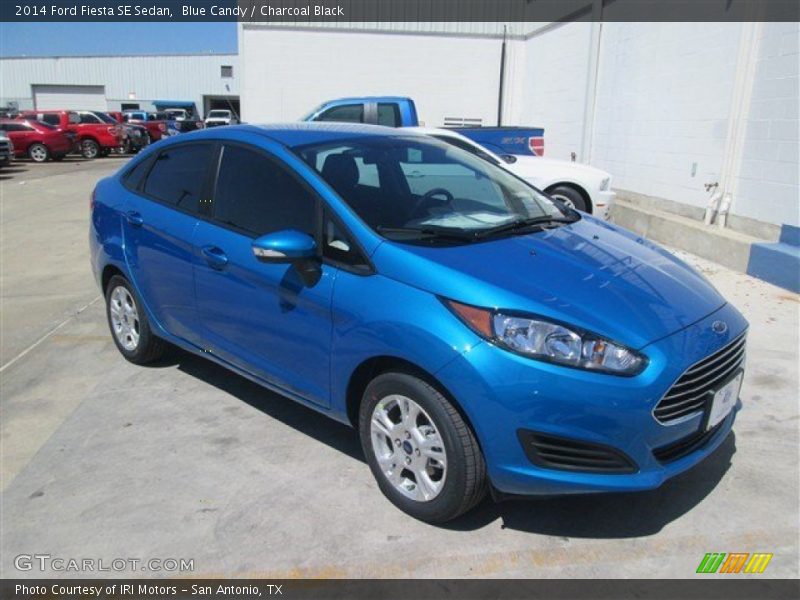 Blue Candy / Charcoal Black 2014 Ford Fiesta SE Sedan