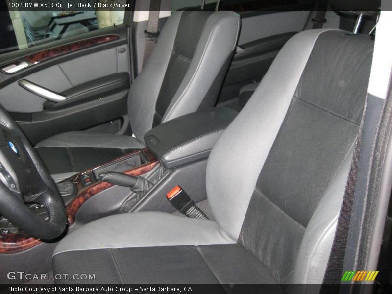 Jet Black / Black/Silver 2002 BMW X5 3.0i
