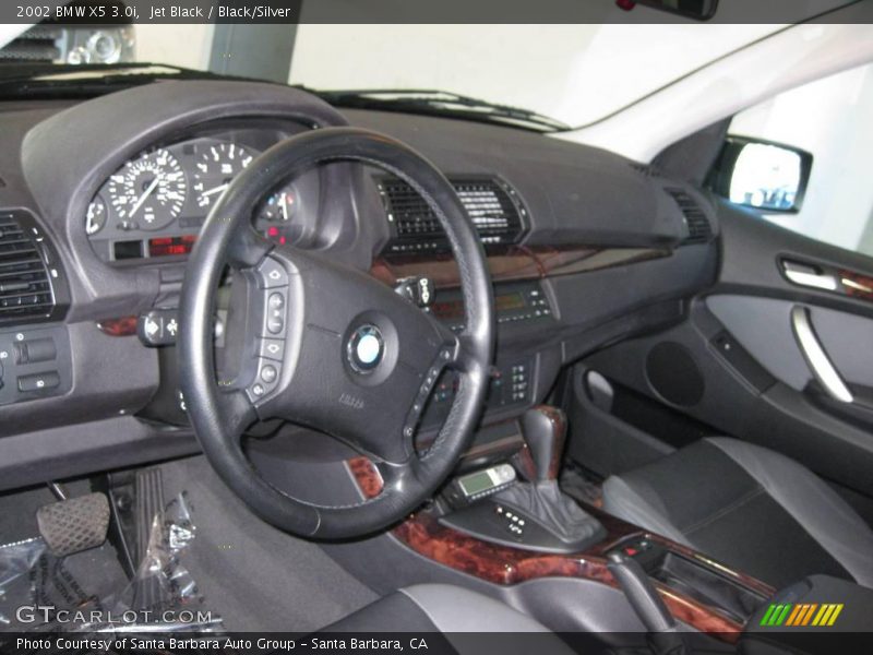 Jet Black / Black/Silver 2002 BMW X5 3.0i