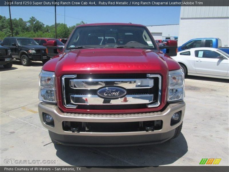 Ruby Red Metallic / King Ranch Chaparral Leather/Adobe Trim 2014 Ford F250 Super Duty King Ranch Crew Cab 4x4