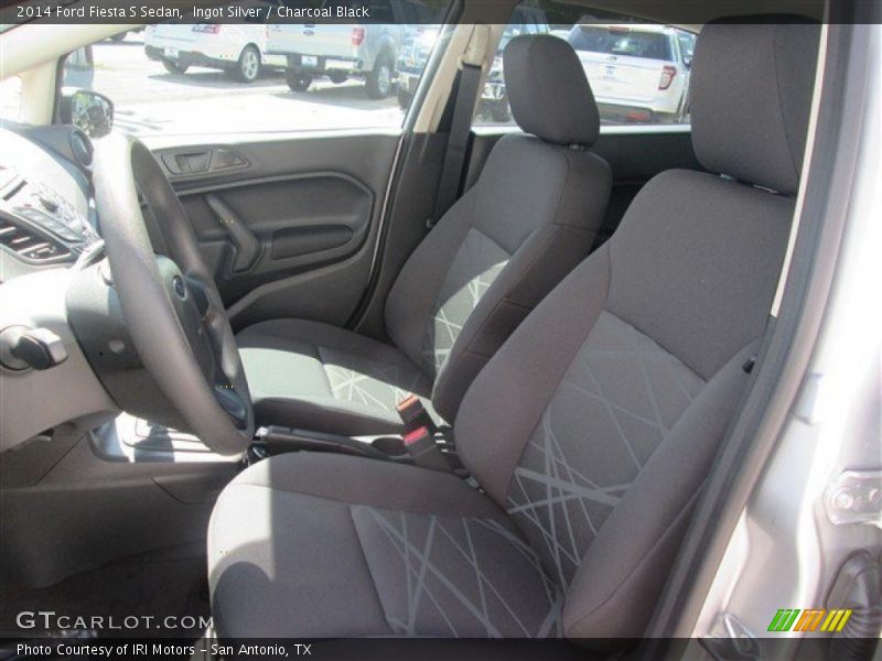 Ingot Silver / Charcoal Black 2014 Ford Fiesta S Sedan