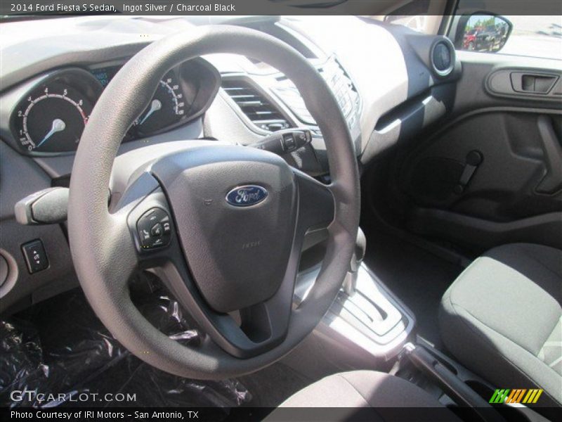 Ingot Silver / Charcoal Black 2014 Ford Fiesta S Sedan