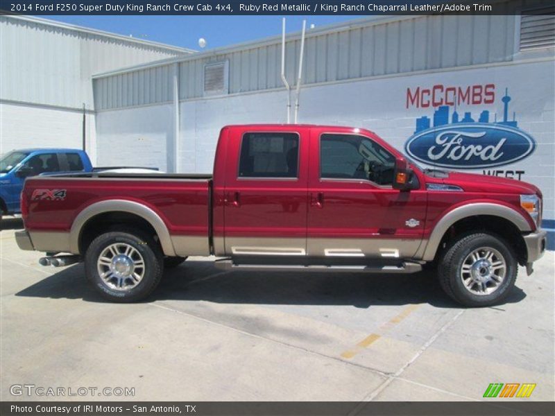 Ruby Red Metallic / King Ranch Chaparral Leather/Adobe Trim 2014 Ford F250 Super Duty King Ranch Crew Cab 4x4
