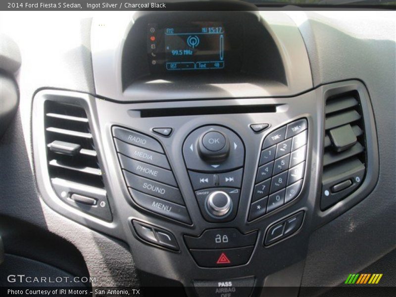 Ingot Silver / Charcoal Black 2014 Ford Fiesta S Sedan