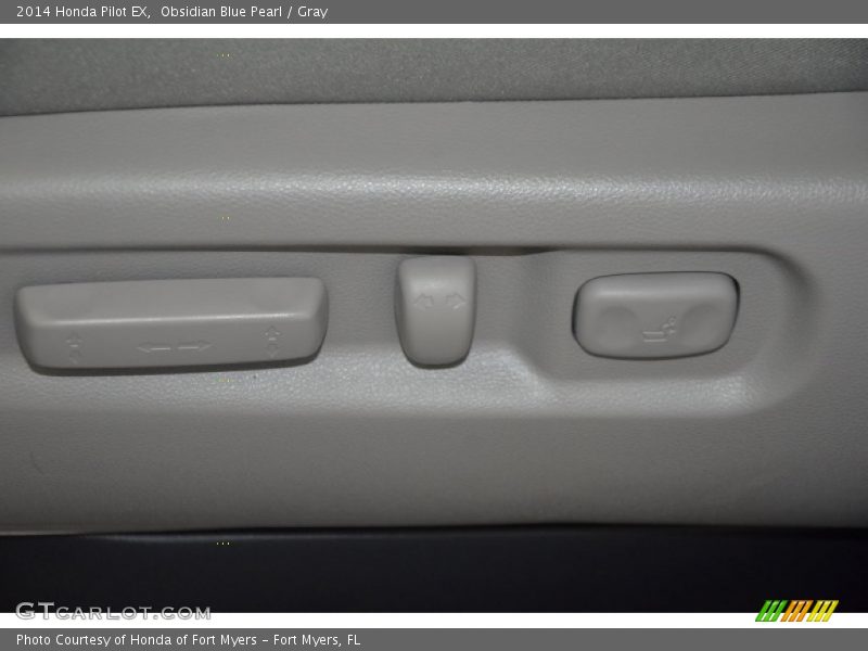 Obsidian Blue Pearl / Gray 2014 Honda Pilot EX