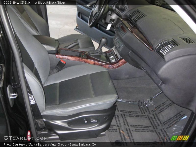 Jet Black / Black/Silver 2002 BMW X5 3.0i