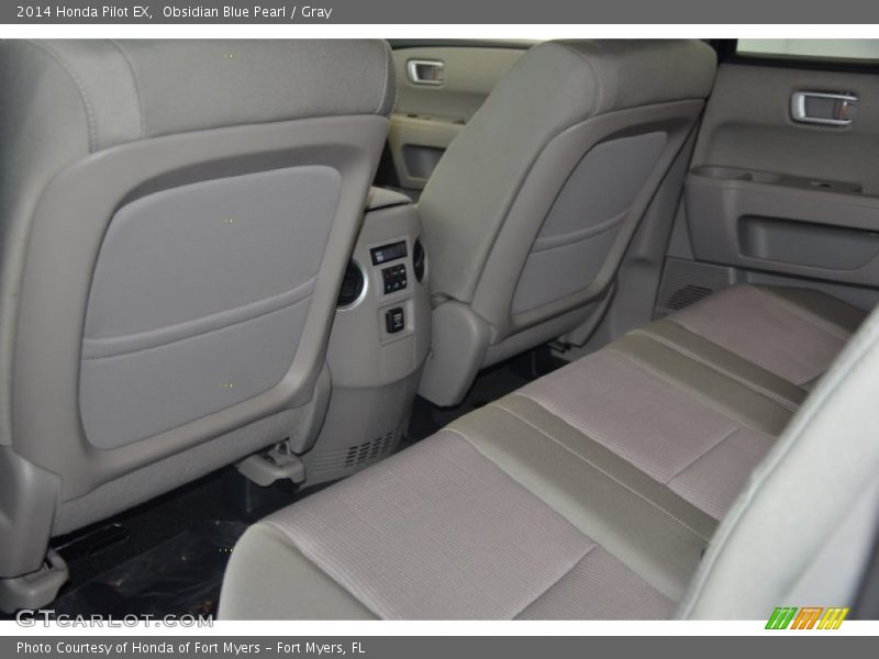 Obsidian Blue Pearl / Gray 2014 Honda Pilot EX