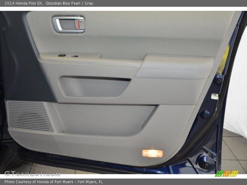 Obsidian Blue Pearl / Gray 2014 Honda Pilot EX