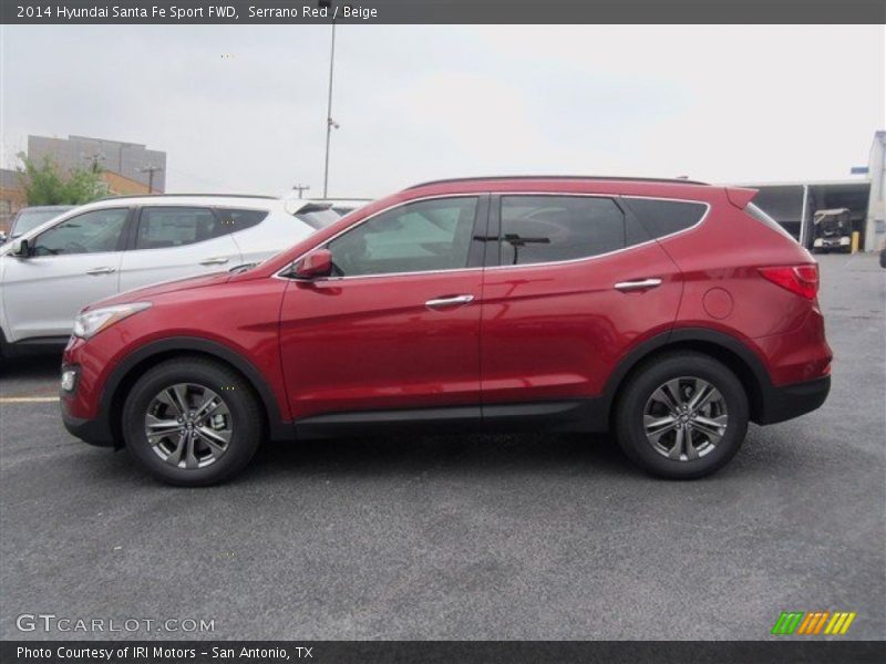Serrano Red / Beige 2014 Hyundai Santa Fe Sport FWD