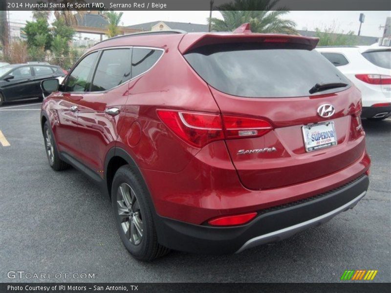 Serrano Red / Beige 2014 Hyundai Santa Fe Sport FWD