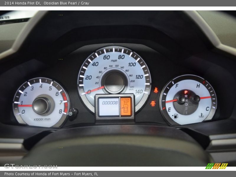 Obsidian Blue Pearl / Gray 2014 Honda Pilot EX