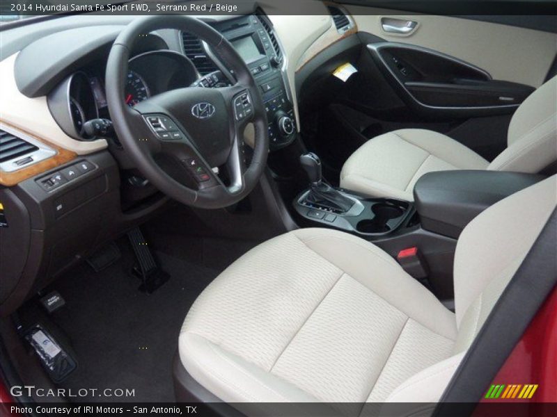 Serrano Red / Beige 2014 Hyundai Santa Fe Sport FWD