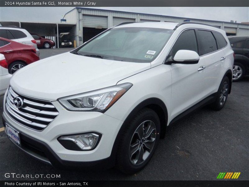 Monaco White / Gray 2014 Hyundai Santa Fe GLS