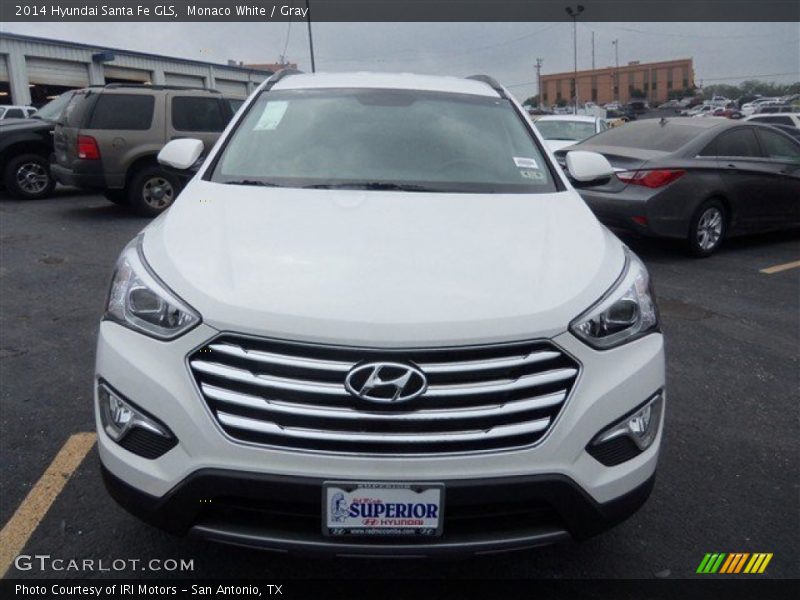 Monaco White / Gray 2014 Hyundai Santa Fe GLS