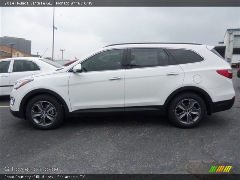 Monaco White / Gray 2014 Hyundai Santa Fe GLS