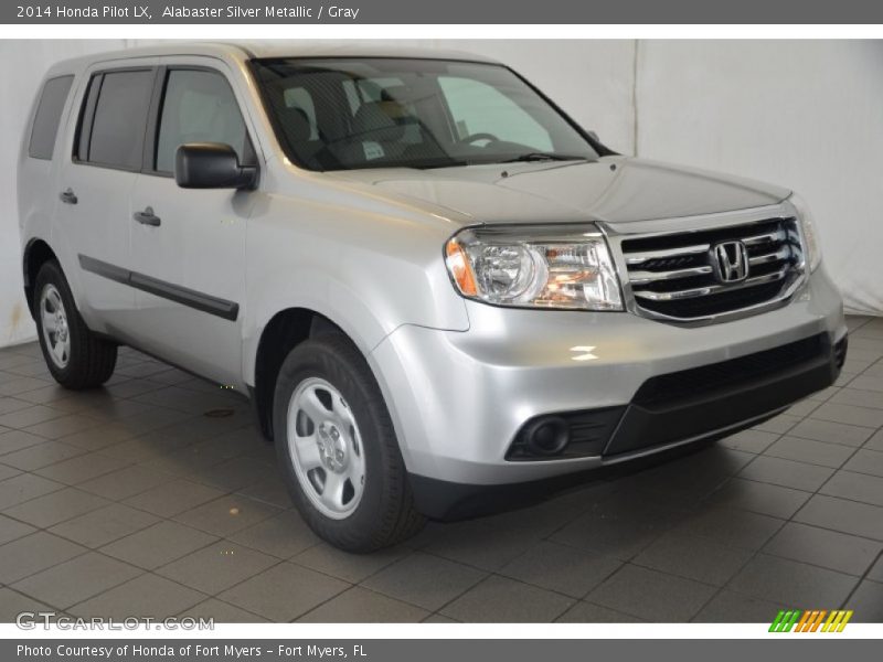 Alabaster Silver Metallic / Gray 2014 Honda Pilot LX