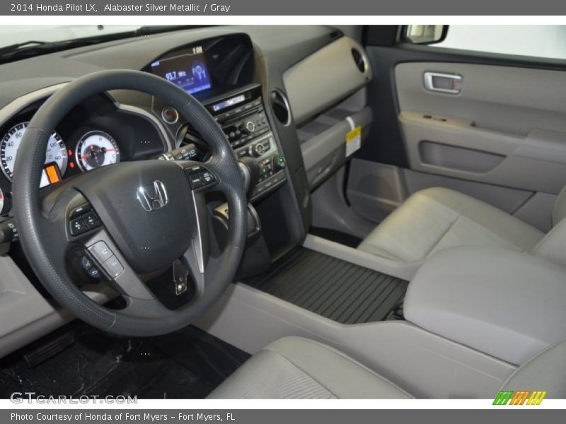 Alabaster Silver Metallic / Gray 2014 Honda Pilot LX