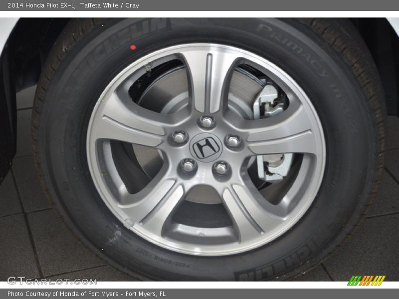 Taffeta White / Gray 2014 Honda Pilot EX-L
