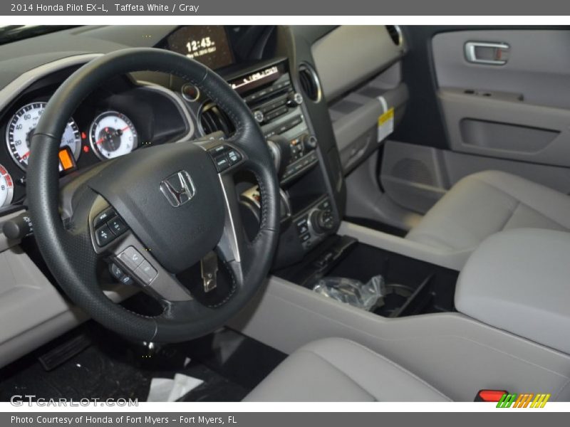 Taffeta White / Gray 2014 Honda Pilot EX-L
