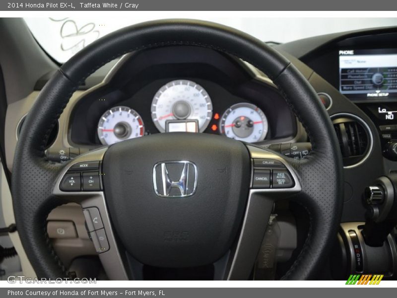 Taffeta White / Gray 2014 Honda Pilot EX-L