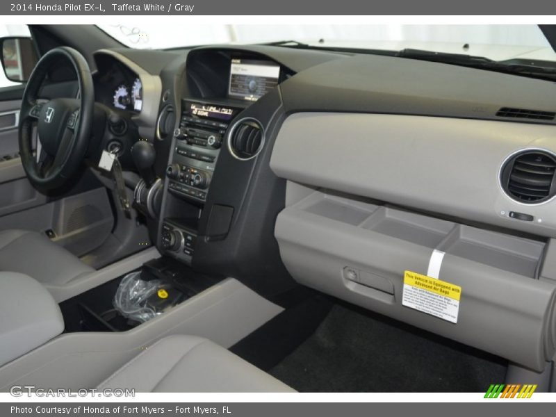 Taffeta White / Gray 2014 Honda Pilot EX-L