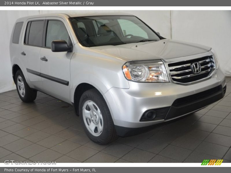 Alabaster Silver Metallic / Gray 2014 Honda Pilot LX
