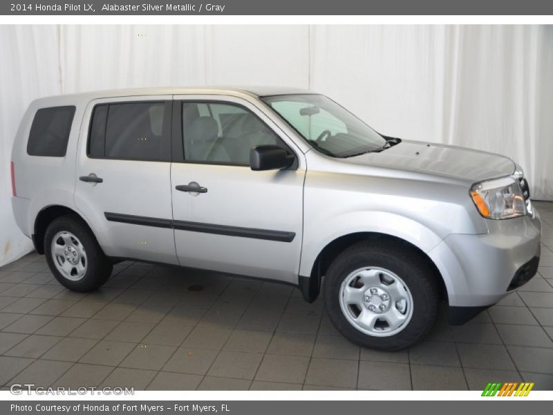 Alabaster Silver Metallic / Gray 2014 Honda Pilot LX