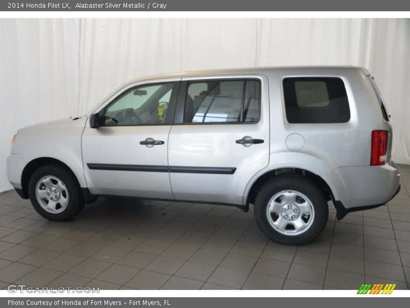 Alabaster Silver Metallic / Gray 2014 Honda Pilot LX