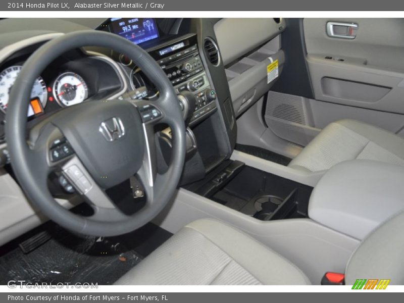 Alabaster Silver Metallic / Gray 2014 Honda Pilot LX